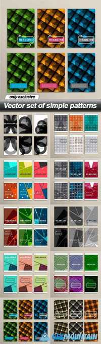 Vector set of simple patterns - 10 EPS