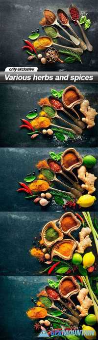 Various herbs and spices - 5 UHQ JPEG