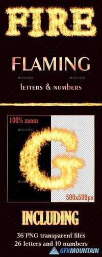 Flaming Letters and Numbers Graphic 13199901 GraphicRiver
