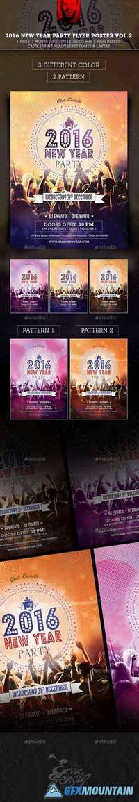 2016 New Year Party Flyer Poster vol2 13134422