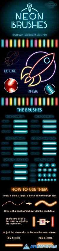 GraphicRiver - Neon Brushes 13195623