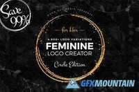 Feminine Logo Creator Circle Edition 395805