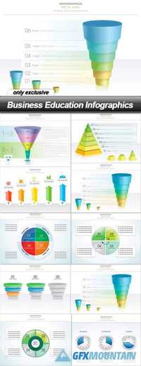 Business Education Infographics - 10 EPS