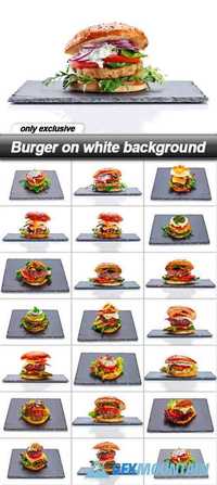 Burger on white background - 20 UHQ JPEG