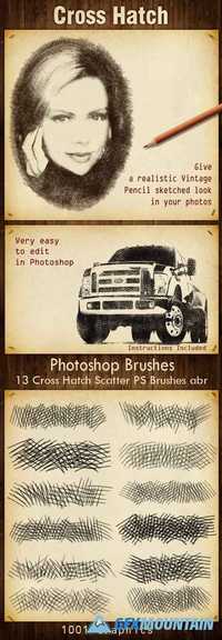 13 Cross Hatch Scatter PS Brushes 13268249