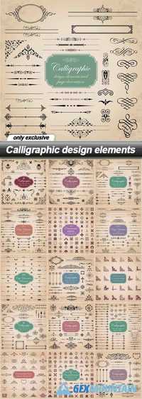 Calligraphic design elements - 15 EPS