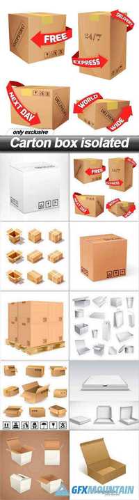 Carton box isolated - 10 EPS