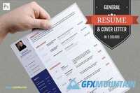 Job Resume CV & Cover Letter PSD Set 394333