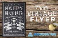 Chalk Vintage Happy Hour Flyer 401463