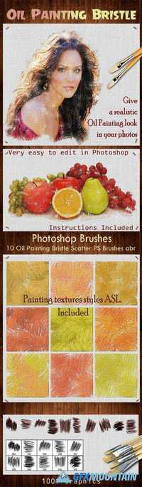 GraphicRiver - 10 Oil Painting Bristle Scatter PS Brushes 13291434