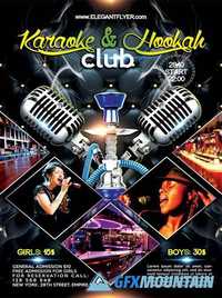 Karaoke and Hookah Club Flyer PSD Template + Facebook Cover