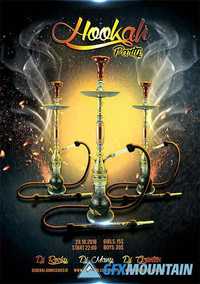 Hookah Party Flyer PSD Template + Facebook Cover
