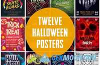 12 Halloween Posters Bundle 402988