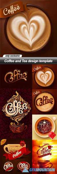 Coffee and Tea design template - 7 EPS