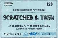 Scratched & Torn paper textures 285993