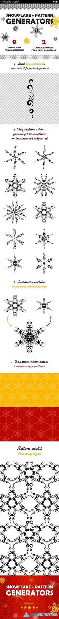 GraphicRiver - Snowflake & Christmas Pattern Generators 13320983
