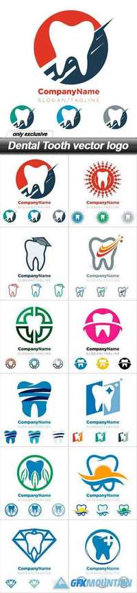 Dental Tooth vector logo - 12 EPS