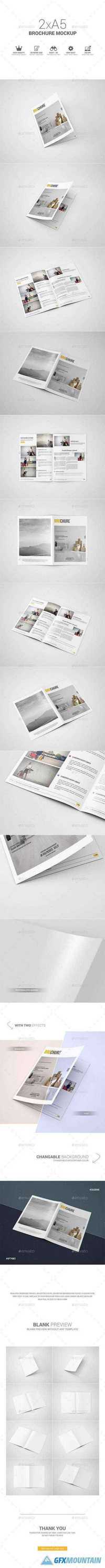 GraphicRiver - 2xA5 Brochure Mockup 12098997