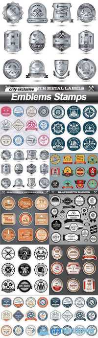 Emblems Stamps - 10 EPS
