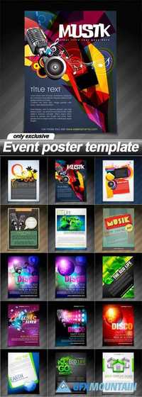 Event poster template - 15 EPS