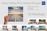 Hands Holding Photo Frames Mockups 404459