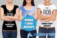 3 Woman T-Shirts Mockups 401052