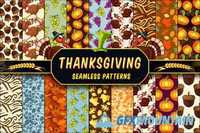 Thanksgiving Seamless Patterns Set
