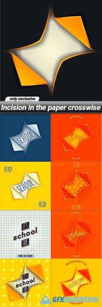 Incision in the paper crosswise