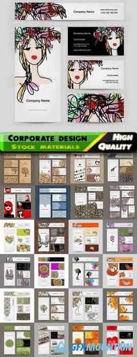 Business company corporate template design with creative abstract backgrounds