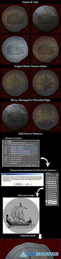 GraphicRiver - Ancient Coin Creator Kit 13341392