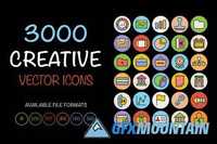 3000 Creative Vector Icons Bundle 407912