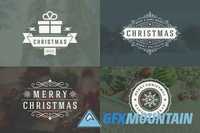 50 Christmas labels and badges 411111