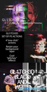 Glitched Set of Photoshop Actions 413833
