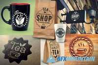 39 Coffee,Tea and Bakery logo bundle 367731