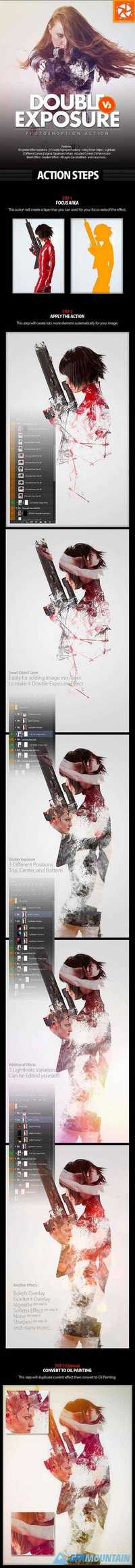 GraphicRiver - Double Exposure 3 Photoshop Action 13411731