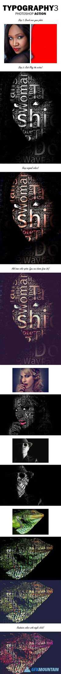 GraphicRiver - Typography 3 Photoshop Action 13389452