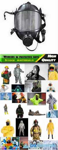 Workers and people in protective suits - 25 HQ Jpg