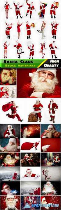 Santa Claus in a red dress with a bag of gifts - 25 HQ Jpg