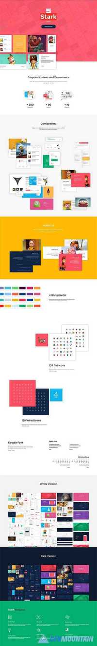 PSD Web Elements - Stark UI Kit