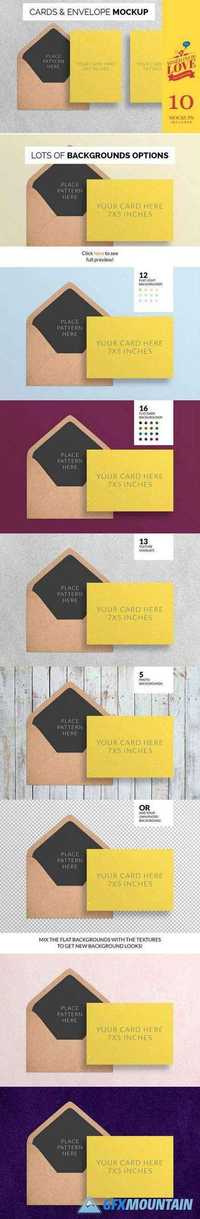OhMyCard Mockup - Cards & Envelope 420047