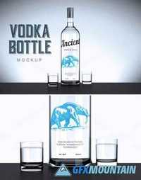 Vodka bottle mockup 420852
