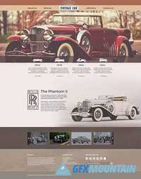PSD Web Template - Vintage Car