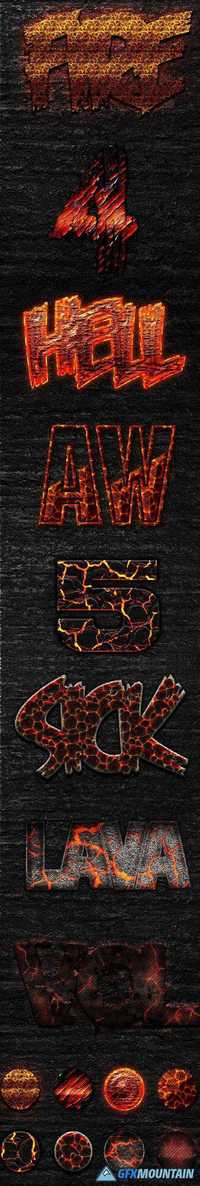 GraphicRiver - Best Burn & Lava Text Styles 2015 13494487