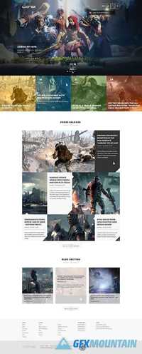 PSD Web Template - Crytek