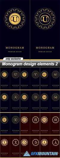 Monogram design elements 2 - 12 EPS