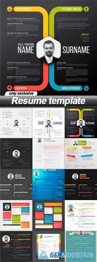 Resume template - 15 EPS