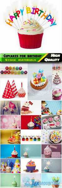 Delicious cakes and cupcakes for birthday - 25 HQ Jpg