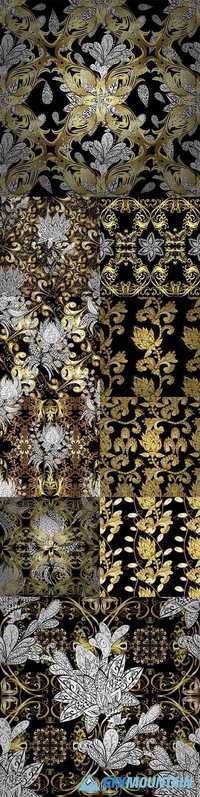 Abstract Beautiful Royal Damask Ornament Backgrounds