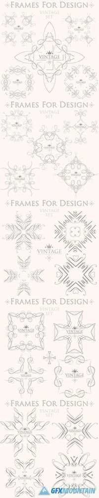 Vintage Set of Frames High Quality Symmetric Templates
