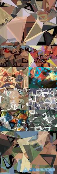 Abstract Patterns Consisting of Randomly Distributed Triangles